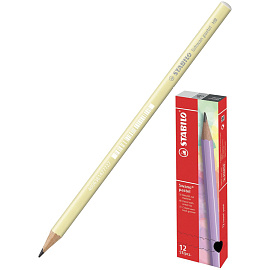 Карандаш чернографитный HB Stabilo Schwan Pastel заточенный круглый желтый корпус фото Карандаш чернографитный HB Stabilo Schwan Pastel заточенный круглый желтый корпус