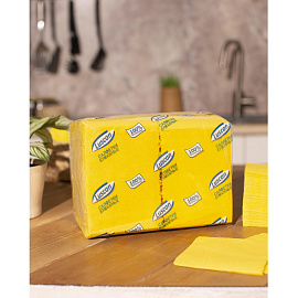 Салфетки бумажные Luscan Profi Pack 1-слойные 24х24 жёлтые (400 листов в пачке) фото Салфетки бумажные Luscan Profi Pack 1-слойные 24х24 жёлтые (400 листов в пачке)
