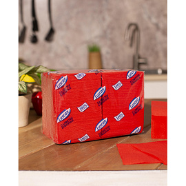 Салфетки бумажные Luscan Profi Pack 1-слойные 24х24 красные (400 листов в пачке) фото Салфетки бумажные Luscan Profi Pack 1-слойные 24х24 красные (400 листов в пачке)