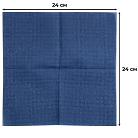 Салфетки бумажные Luscan Profi Pack 1-слойные 24х24 синие (400 листов в пачке) фото Салфетки бумажные Luscan Profi Pack 1-слойные 24х24 синие (400 листов в пачке)