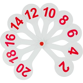 Веер-касса цифр Стамм (пластиковая, 10 штук)