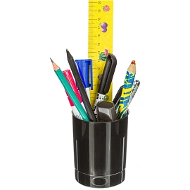 Подставка-стакан для канцелярских принадлежностей Attache Economy Офис черная 9x7x7 см фото Подставка-стакан для канцелярских принадлежностей Attache Economy Офис черная 9x7x7 см