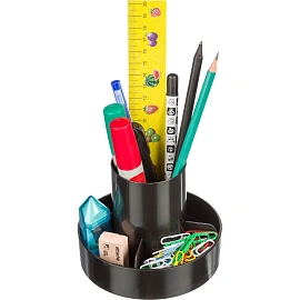 Подставка-органайзер для канцелярских принадлежностей Attache Economy Метеор 5 отделений черная 9.7x11.8x11.8 см фото Подставка-органайзер для канцелярских принадлежностей Attache Economy Метеор 5 отделений черная 9.7x11.8x11.8 см