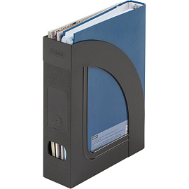 Лоток вертикальный для бумаг 70 мм Attache Economy Респект пластиковый черный фото Лоток вертикальный для бумаг 70 мм Attache Economy Респект пластиковый черный