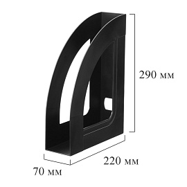 Лоток вертикальный для бумаг 70 мм Attache Economy Респект пластиковый черный фото Лоток вертикальный для бумаг 70 мм Attache Economy Респект пластиковый черный
