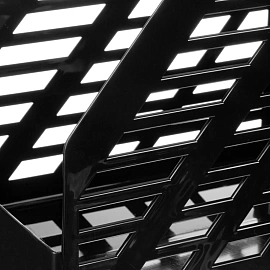 Лоток вертикальный для бумаг 160 мм Стамм XXL пластиковый черный