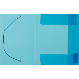 Папка на резинках Attache А5 15 мм пластиковая до 100 листов синяя (толщина обложки 0.6 мм)