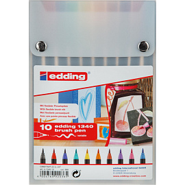 Ручка-кисть для каллиграфии Edding 1340 10 цветов (толщина линии 1-5 мм)