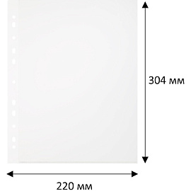 Файл-вкладыш (уголок) Attache А4 180 мкм прозрачный гладкий 10 штук в упаковке
