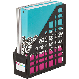 Лоток вертикальный для бумаг Attache 85 мм пластиковый черный