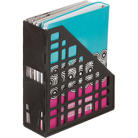 Лоток вертикальный для бумаг Attache 85 мм пластиковый черный