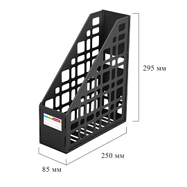 Лоток вертикальный для бумаг Attache 85 мм пластиковый черный