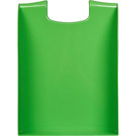 Лоток горизонтальный для бумаг Комус Модерн пластиковый зеленый