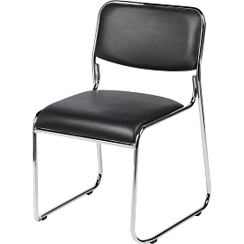 Стул офисный Easy Chair 802VP черный (искусственная кожа, металл)
