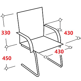 Стул офисный Easy Chair 802VP чёрный (экокожа, металл)