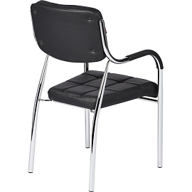 Стул офисный Easy Chair 805VP чёрный (экокожа, металл хромированный)