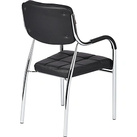 Стул офисный Easy Chair 805VP чёрный (экокожа, металл хромированный)