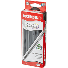 Ручка шариковая неавтоматическая Kores K1 черная (толщина линии 0.5 мм) фото Ручка шариковая неавтоматическая Kores K1 черная (толщина линии 0.5 мм)