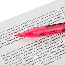 Текстовыделитель Kores розовый (толщина линии 1-5 мм)