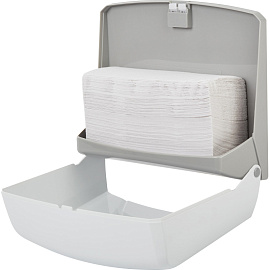 Диспенсер для листовых полотенец Luscan Professional пластиковый белый