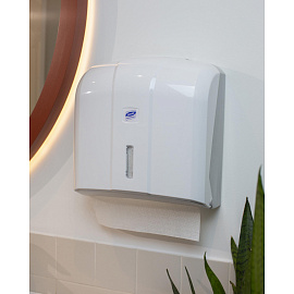 Диспенсер для листовых полотенец Luscan Professional 479407 пластиковый белый