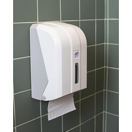 Диспенсер для листовых полотенец Luscan Professional 479407 пластиковый белый