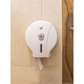 Диспенсер для туалетной бумаги в рулонах Luscan Professional мини пластиковый белый