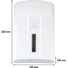 Диспенсер для листовой туалетной бумаги Luscan Professional пластиковый белый