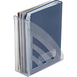 Лоток вертикальный для бумаг 90 мм Attache City пластиковый прозрачный