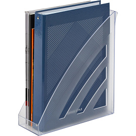 Лоток вертикальный для бумаг 90 мм Attache City пластиковый прозрачный