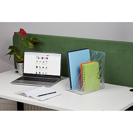 Лоток вертикальный для бумаг 90 мм Attache City пластиковый прозрачный