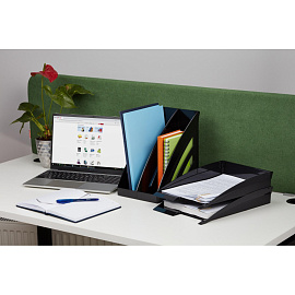 Лоток вертикальный для бумаг 90 мм Attache City пластиковый черный