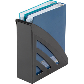 Лоток вертикальный для бумаг 90 мм Attache City пластиковый черный