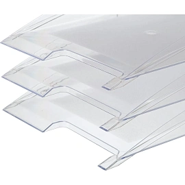 Лоток горизонтальный для бумаг Attache City пластиковый прозрачный