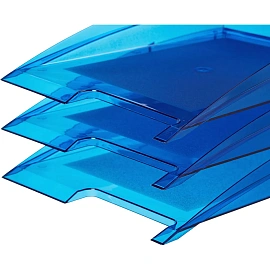 Лоток горизонтальный для бумаг Attache City пластиковый синий