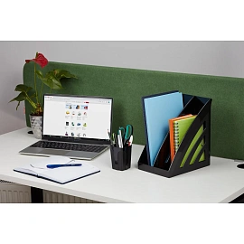 Лоток горизонтальный для бумаг Attache City пластиковый черный