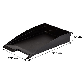 Лоток горизонтальный для бумаг Attache City пластиковый черный