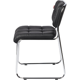 Стул офисный Easy Chair 803VP чёрный (экокожа, металл хромированный)
