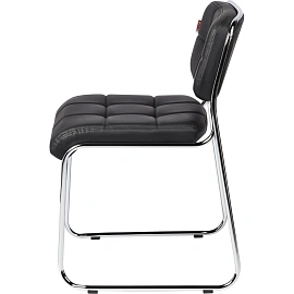 Стул офисный Easy Chair 803VP чёрный (экокожа, металл хромированный)