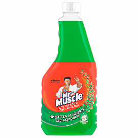 Средство для мытья стёкол и зеркал Мистер Мускул 0.53 л с нашатырным спиртом сменный блок