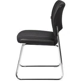 Стул офисный Easy Chair 809VPU черный (искусственная кожа, металл хромированный)