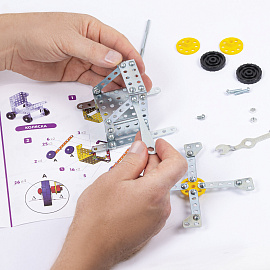 Конструктор металлический ЮНЛАНДИЯ "Для уроков труда №2", развивающий, 290 элементов, 104680 фото Конструктор металлический ЮНЛАНДИЯ "Для уроков труда №2", развивающий, 290 элементов, 104680