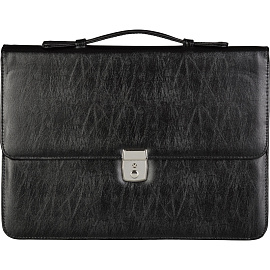 Портфель Алекс Вектор плюс черный из искусственной кожи