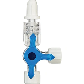 Кран 3-ходовой инфузионный KD-FLEX синий (50 штук в упаковке)