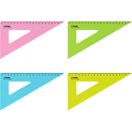 Треугольник Стамм Neon Cristal 18 см 90/60/30 градусов пластиковый