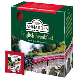 Чай черный Ahmad Tea English Breakfast 100 пакетиков фото Чай черный Ahmad Tea English Breakfast 100 пакетиков
