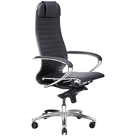 Кресло офисное МЕТТА "SAMURAI" K-1, экокожа, черное