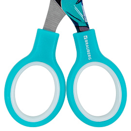 Ножницы 130 мм, мятные, с цветной печатью "Аниме", BRAUBERG ANIME, 238956