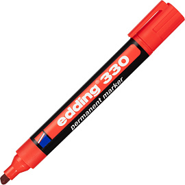 Маркер перманентный Edding E-330/2 красный (толщина линии 1-5 мм) скошенный наконечник