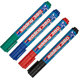 Набор маркеров для бумаги для флипчартов Edding E-380/4s 4 цвета (толщина линии 1,5-3 мм) круглый наконечник